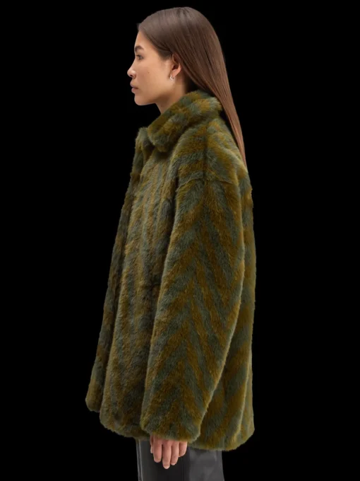 A-LINE FAUX FUR COAT