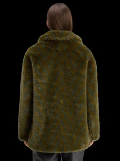 A-LINE FAUX FUR COAT