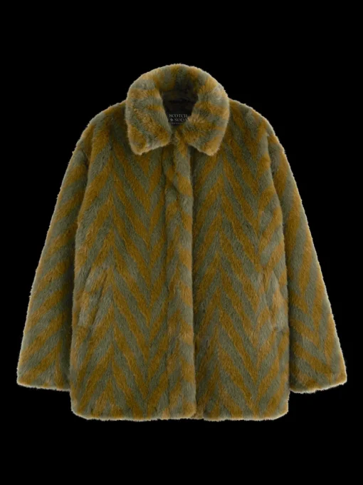 A-LINE FAUX FUR COAT