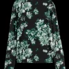 All over printed mock neck LS t-shirt