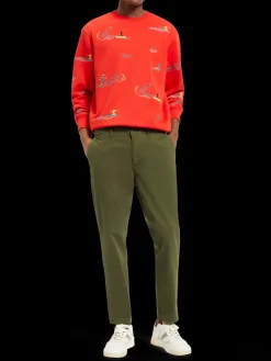 All-over embroidery sweatshirt