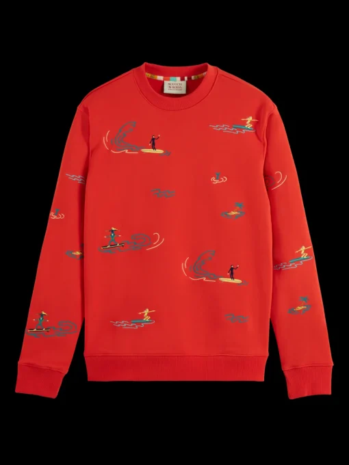 All-over embroidery sweatshirt