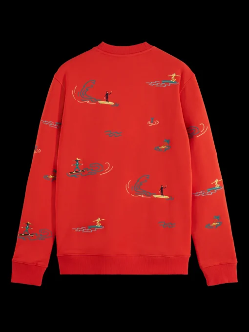 All-over embroidery sweatshirt