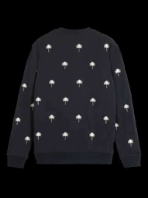 All-over embroidery sweatshirt
