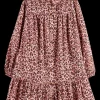 ALLOVER PRINTED LIGHTWEIGHT FLANNEL SHIRT DRESS