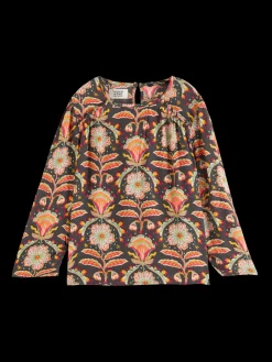 ALLOVER PRINTED VISCOSE TOP
