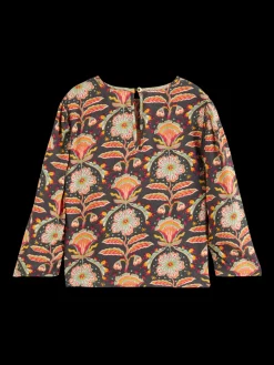 ALLOVER PRINTED VISCOSE TOP