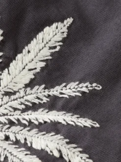 BELTED GILET WITH PALM EMBROIDERY