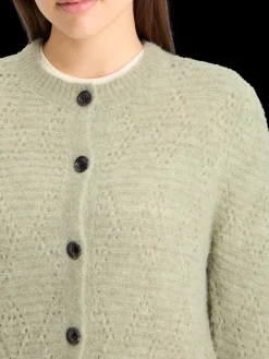 BOUCL CREW NECK CARDIGAN