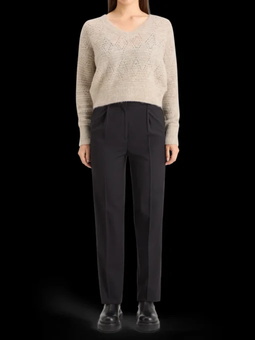 BOUCL V-NECK RELAXED PULLOVER