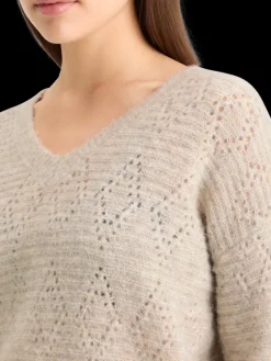 BOUCL V-NECK RELAXED PULLOVER