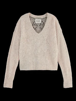 BOUCL V-NECK RELAXED PULLOVER