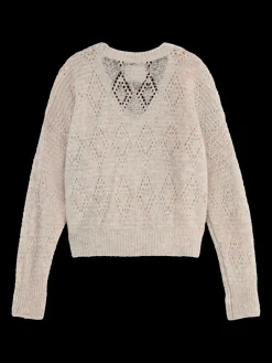 BOUCL V-NECK RELAXED PULLOVER