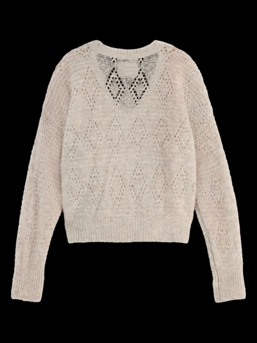 BOUCL V-NECK RELAXED PULLOVER