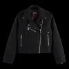 BOUCLE TWEED BIKER JACKET