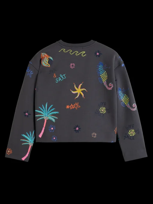 BOXY FIT EMBROIDERED SWEATSHIRT