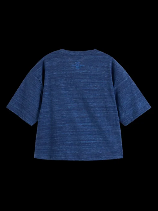 BOXY FIT TIE FRONT MARL T-SHIRT
