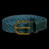 Braided leather and cord belt