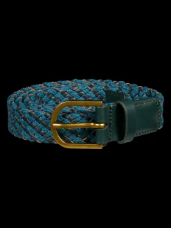 Braided leather and cord belt