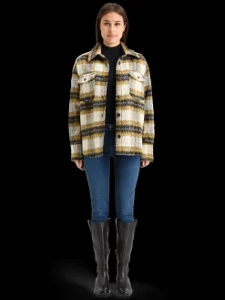BRUSHED CHECK WOOL MIX SHIRT JACKET