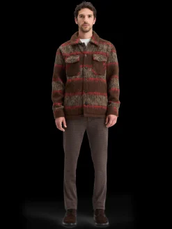 BRUSHED WOOL BLEND OVERSHIRT