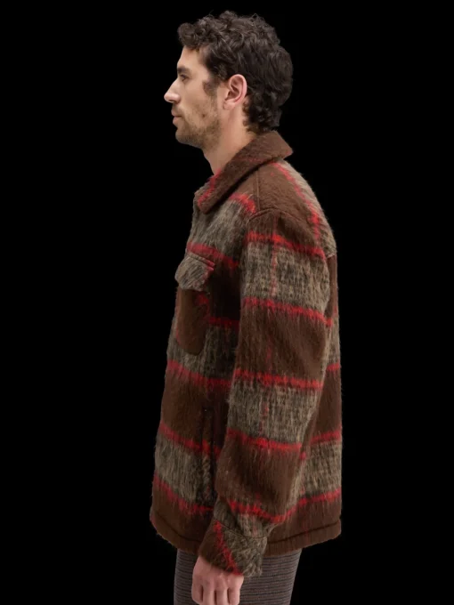 BRUSHED WOOL BLEND OVERSHIRT