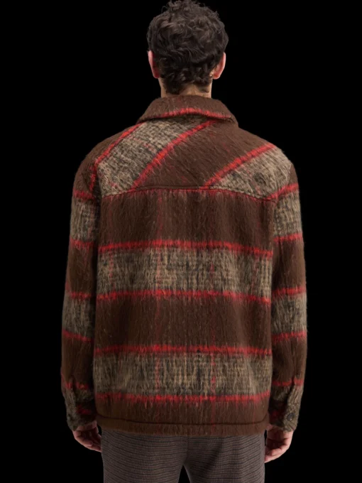 BRUSHED WOOL BLEND OVERSHIRT