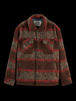BRUSHED WOOL BLEND OVERSHIRT