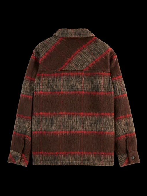BRUSHED WOOL BLEND OVERSHIRT