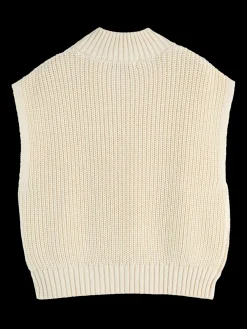 CABLE STITCH FUNNEL NECK SPENCER