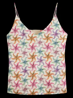 CAMISOLE WOVEN FRONT JERSEY BACK