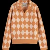 CHECKERBOARD KNITTED PULLOVER