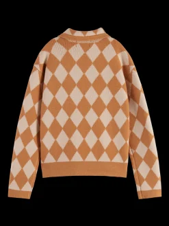 CHECKERBOARD KNITTED PULLOVER