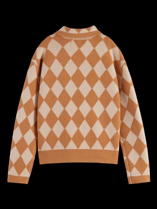 CHECKERBOARD KNITTED PULLOVER