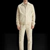 Check-patterned corduroy college jacket