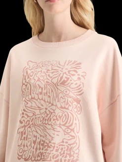 CHEST ARTWORK BOYFRIEND FIT SWEATSHIRT