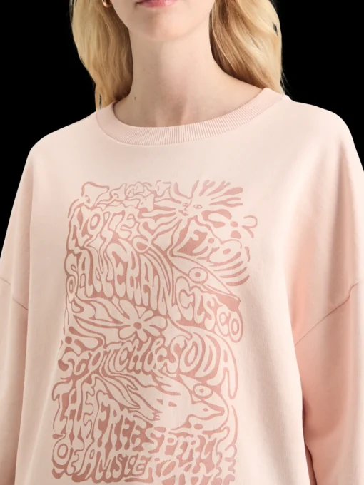 CHEST ARTWORK BOYFRIEND FIT SWEATSHIRT