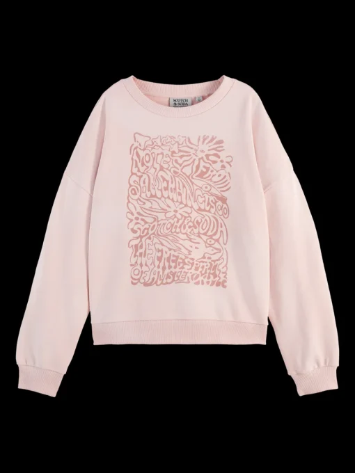 CHEST ARTWORK BOYFRIEND FIT SWEATSHIRT