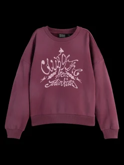 CHEST ARTWORK BOYFRIEND FIT SWEATSHIRT