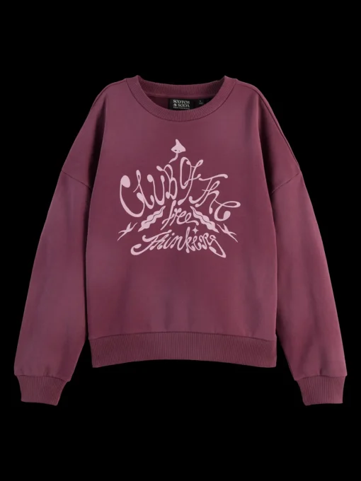 CHEST ARTWORK BOYFRIEND FIT SWEATSHIRT