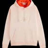 Contrast loops artwork hoodie