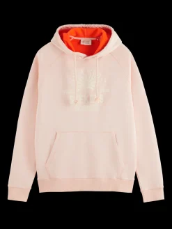 Contrast loops artwork hoodie