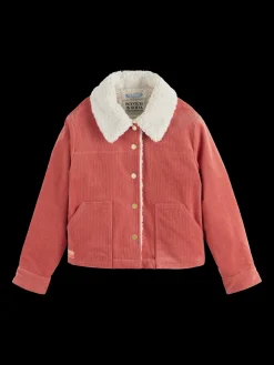 CORDUROY JACKET WITH SHERPA LINING