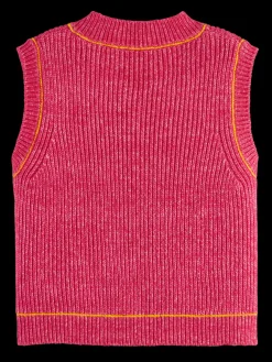 COTTON TRIPLE YARN V-NECK VEST