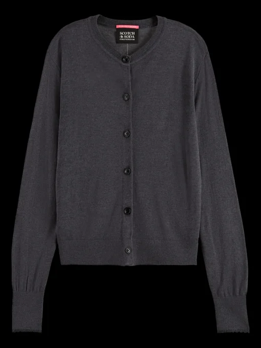 CREW NECK RELAXED CARDIGAN