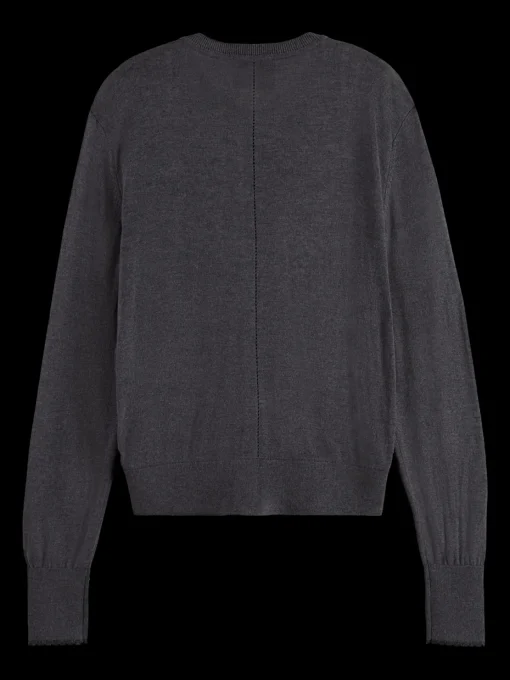CREW NECK RELAXED CARDIGAN