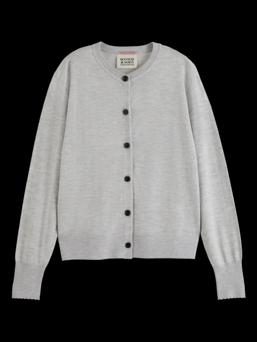 CREW NECK RELAXED CARDIGAN