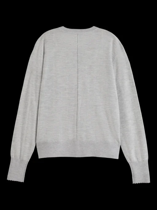 CREW NECK RELAXED CARDIGAN