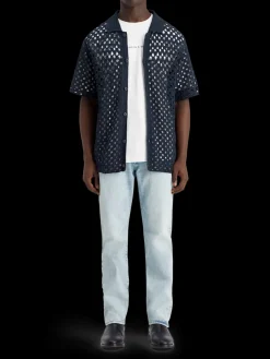 Crochet knitted polo short sleeve