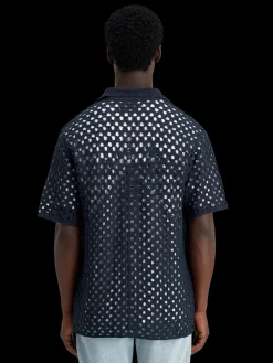 Crochet knitted polo short sleeve
